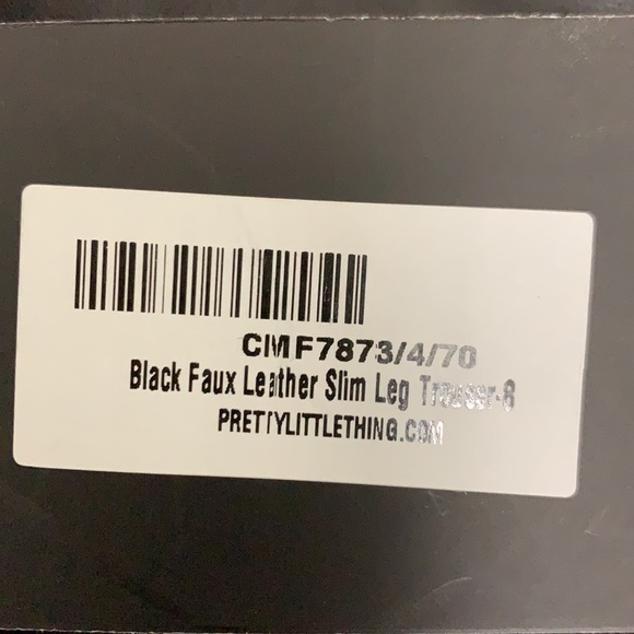 Black faux leather pants - Picture 4 of 4